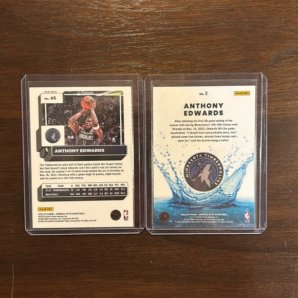 Anthony Edwards’s 2 card lot. - Picture 2 of 2